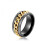Men's Titanium Wedding Band with Rotatable Chain Texture 6