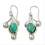 Boho Drop Earrings 925 Silver Tourmaline Pair 2