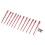 Transparent Icicle Pendants Pink 12 pcs 4