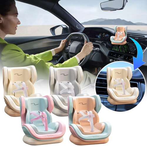 Cadeirinha de boneca para carro com almofada macia e clipe de ventilação 2