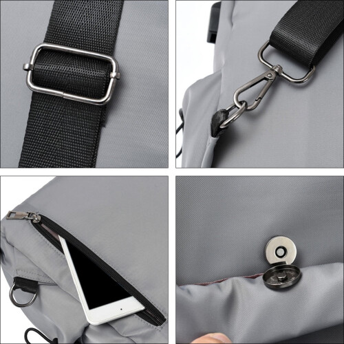 Grey Water-Resistant Chest Bag 1 Piece 1