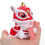 Lion Bobblehead Dashboard Ornament Red Plastic 1 Set 7