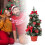 Mini LED Christmas Tree Set Warm White Lights Battery 8