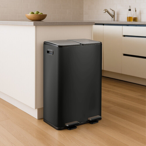 Pedaalemmer met twee compartimenten, 2x 30L capaciteit 2