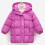 Toddler Puffer Jacket Hooded Zip-Up Solid Color for Boys 4