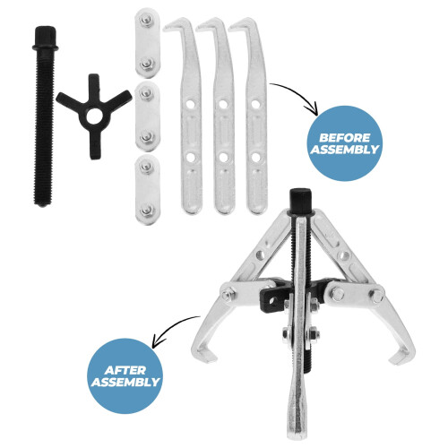LEORX Multi-Function Gear Puller Carbon Steel 1 Set 2