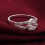 Sterling Silver Crystal Heart Ring for Women 2 pcs 3