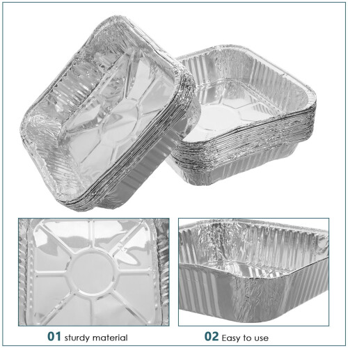 MUSEYA roasting pans foil disposable 30 pcs 2