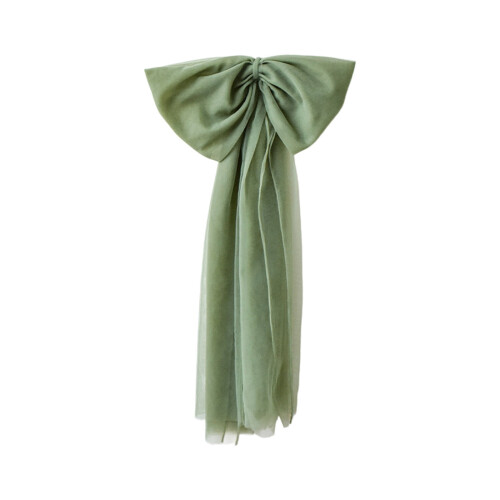 Green Velvet Christmas Bow Oversized 29.5 Inch 1