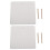 LEORX Outlet Socket Covers Stainless Steel Silver 2 Pcs 3