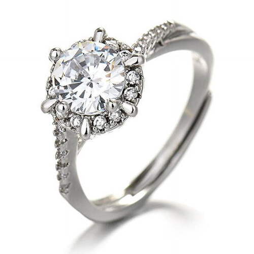 Sterling Silver Moissanite Ring Star Weave Twist Arm 1