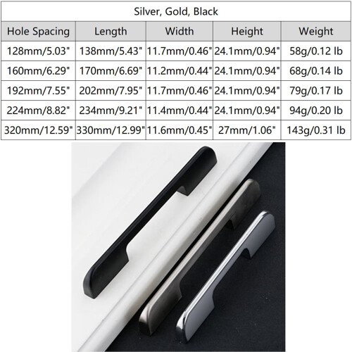 Nickel Cabinet Pull Handle Zinc Alloy 160mm Silver 1