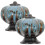 MUSEYA Round Alloy Drawer Pulls Blue Finish 1 Set 6