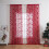 Christmas lace curtains red 140x100cm 2 panels 4