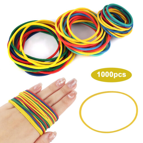 Rubber Bands Colorful Elastic 1000 Pack 25/38/50 mm 1
