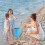 Beach Bag Storage Bucket Mesh Seashell Holder Blue 2