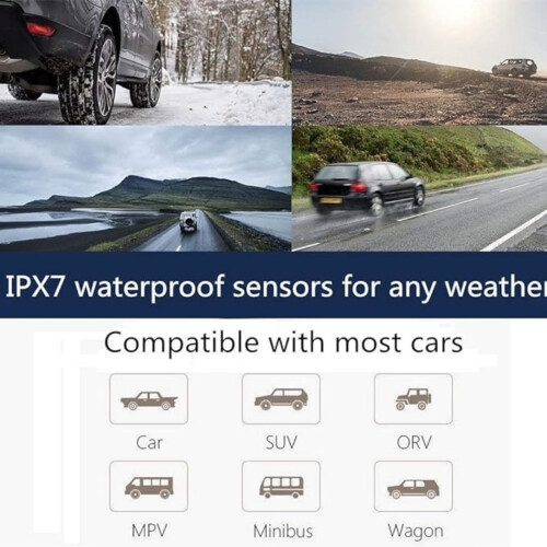 Wireless Solar USB TPMS 4-Wheel Real-Time Monitoring 2