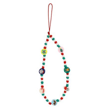 1Stk Weihnachtlicher Handy Lanyard Weiches Polymer Perlenanhänger