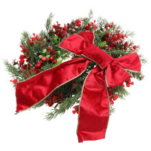 1Stk Klassischer Weihnachtskranz Türhänger Für Feste