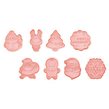 8Stk Rosa Xmas Keksform PP Sicher Für Backen