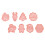 8Stk Rosa Xmas Keksform PP Sicher Für Backen 1