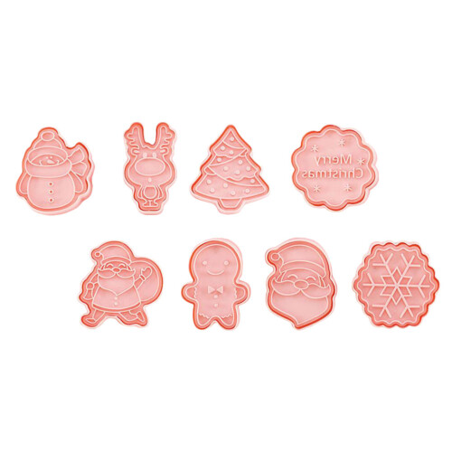 8Stk Rosa Xmas Keksform PP Sicher Für Backen