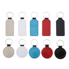 10Stk Schmuck Schlüsselring PU Leder Bunt Für Rucksack