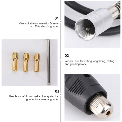 MUSEYA Flexible Shaft Rotary Tool Set Black 2