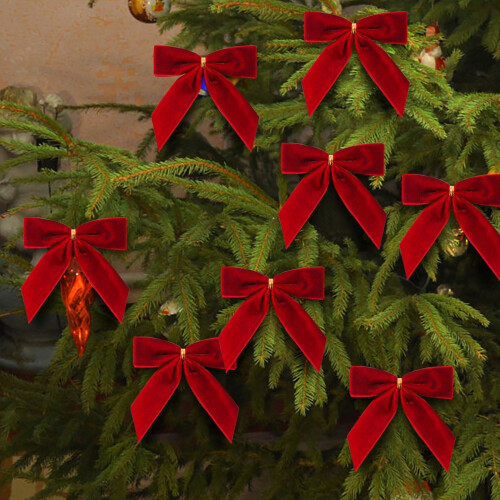 Fiocchi natalizi in velluto per albero e regali, 25 pezzi 1