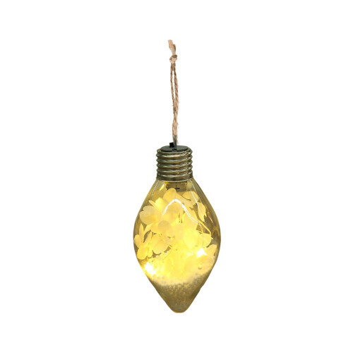 LED Light Bulb Ornament Purple Hydrangea 1 pc 1