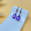 Sterling Silver Blue Topaz Drop Earrings Vintage Style 3
