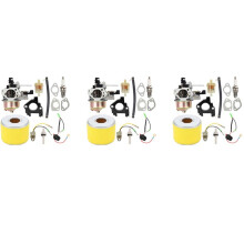 3X Carburetor for GX340 11HP GX 390 GX390 13HP Engine with Air Filter Charging Kit