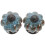 MUSEYA Round Alloy Drawer Pulls Blue Finish 1 Set 3