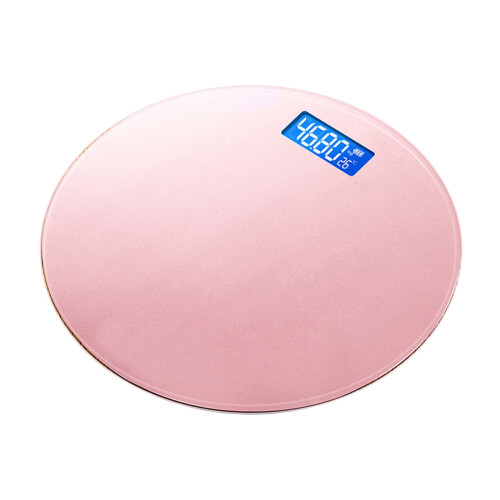Round Glass Bathroom Scale with USB Charging and 1