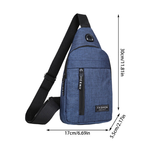 Σακίδιο πλάτης Crossbody με θύρα ακουστικών, αδιάβροχο, μεγάλο 2
