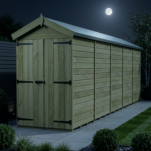 4 x 20 Apex Shed Tanalised (Double Door, No Windows) 2