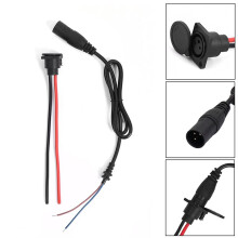 Fahrrad-3-Poliger Ladeanschluss, Männlich, Weiblich, Ladestecker für Elektroroller, E-Bike-Schnittstellenkabel, PVC-Ladeanschlussteil