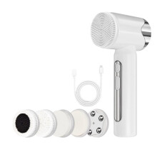 Elektrische Gesichtsreinigungsbürste mit Massagefunktion, Wiederaufladbar, Tiefenreinigung, Peeling, Hautpflege-Massagegerät