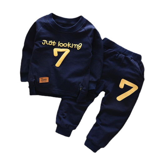 Toddler Boys Sweatsuit Set Pullover Top and Jogger Pants