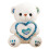White Plush Bear for Valentine's Day 23cm Heart-Hugging 1