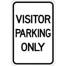 Visitor Parking Only Metal Sign 8x12 Inch