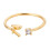 Women's Gold Plated Stainless Steel Initial Ring Dainty 1