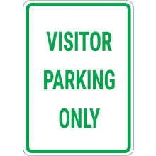 Metalen bord 'Alleen bezoekersparkeerplaats' (12x16 inch)