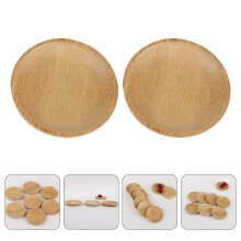 Bamboo plates khaki 6 pcs