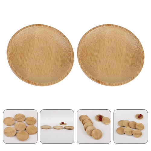 Bamboo plates khaki 6 pcs