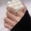 Women's 925 Sterling Silver Peony Thumb Ring with Cubic 1