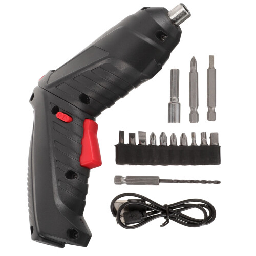 Electric Drill Screwdriver Black 1 Set