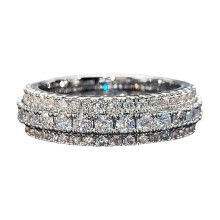 Moissanit-Ring, Sterlingsilber S925, 8 mm, Unisex