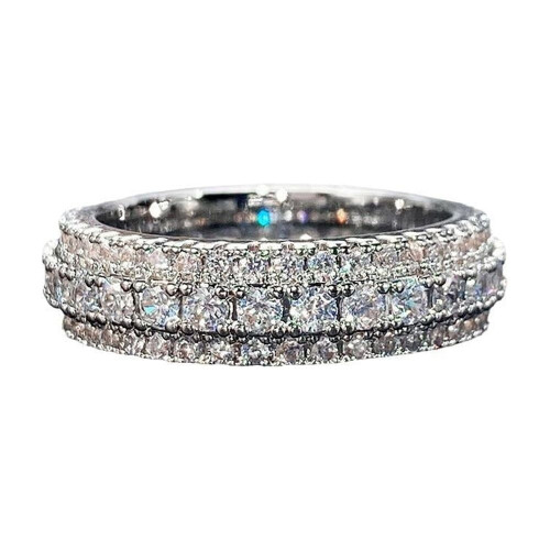 Δαχτυλίδι Moissanite από ασήμι S925 8mm για άνδρες
