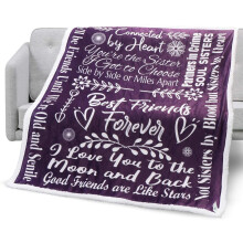 Best Friend Blanket Purple Sherpa Fleece 50x60 Inch